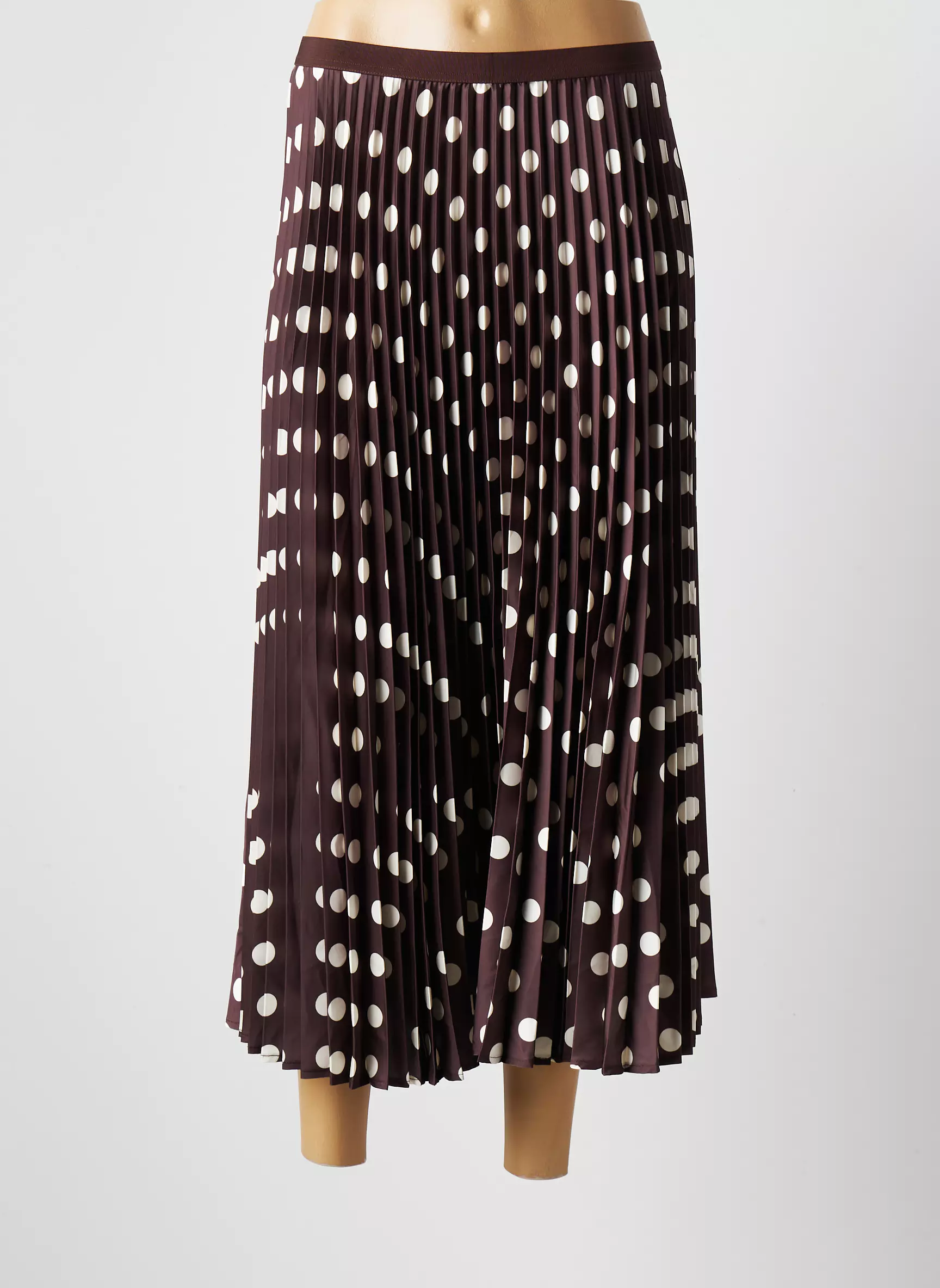 Bleu Blanc Rouge Jupes Longues Femme couleur marron