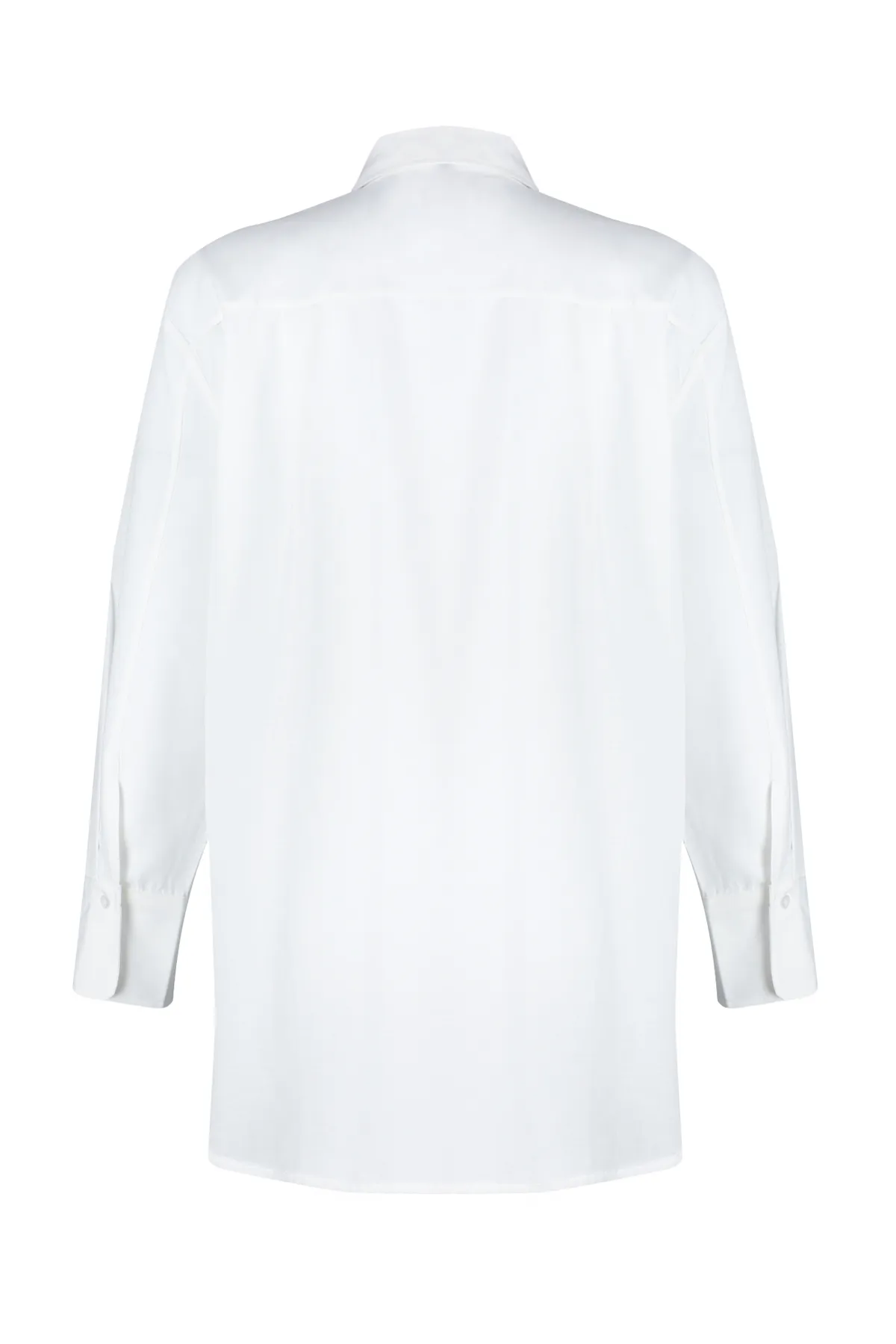 Trendyol Collection  Gewebtes Hemd in Ecru mit Steindetail - Regular Fit TWOSS24GO00069