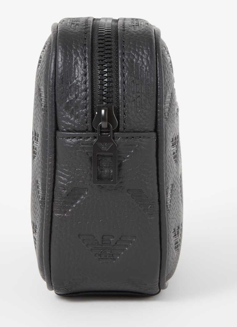 Geantă de toaletă din piele Emporio Armani cu logo