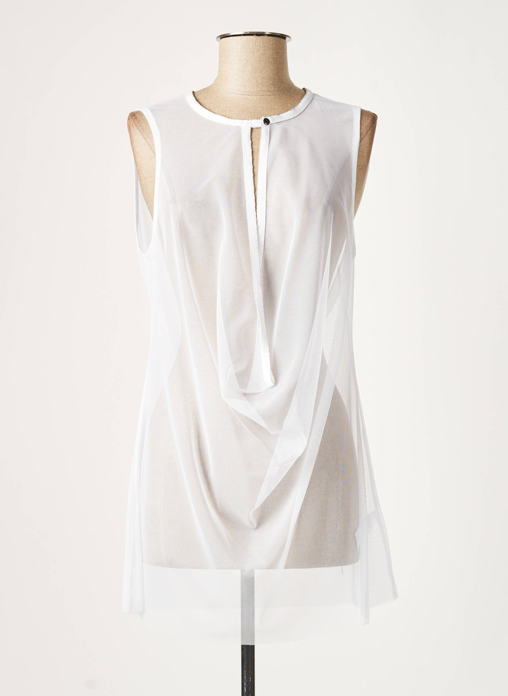 Lauren Vidal Tuniquesansmanche Femme couleur blanc