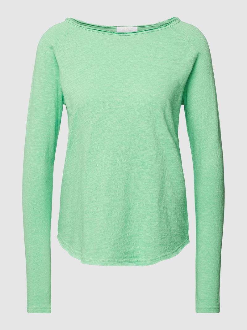 Longsleeve mit U-Boot-Ausschnitt in grün