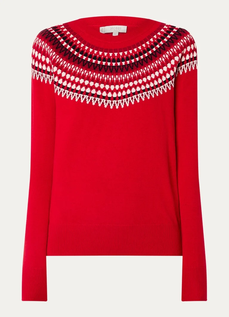 Maglione Greta a maglia fine di Hobbs, in misto cashmere con motivo a maglia