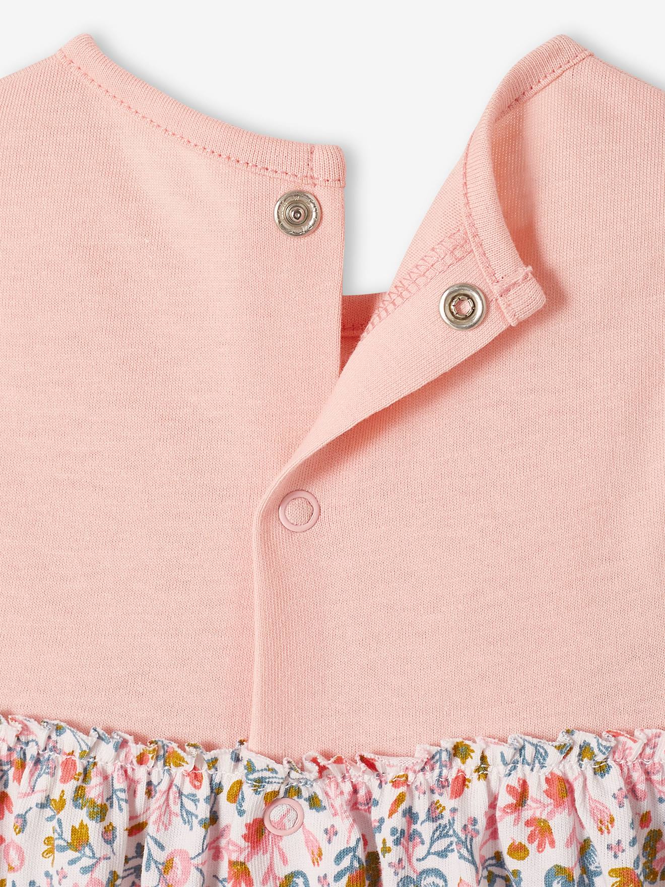 Vertbaudet Kleid mit Haarband für Mädchen Baby - wollweiß