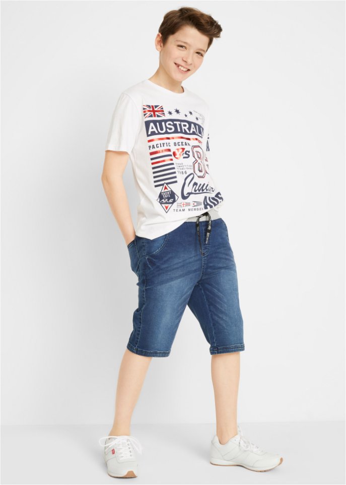 Jungen Sweatjeans-Bermuda