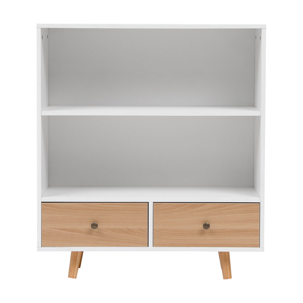 Happy Home Happy Home Sideboard Kommode offenes Regal mit 2 Schubladen HWR18-WEI weiß
