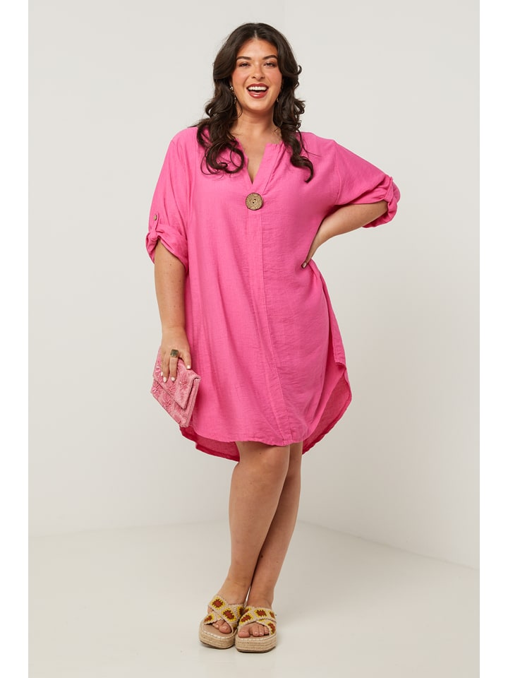 Curvy Lady Kleid in Fuchsia günstig kaufen
