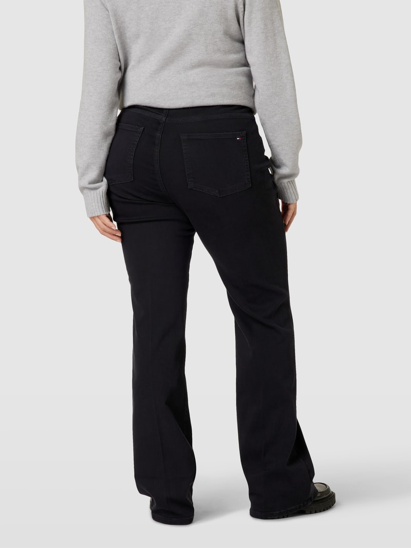 PLUS SIZE Jeans mit elastischem Logo-Bund in schwarz