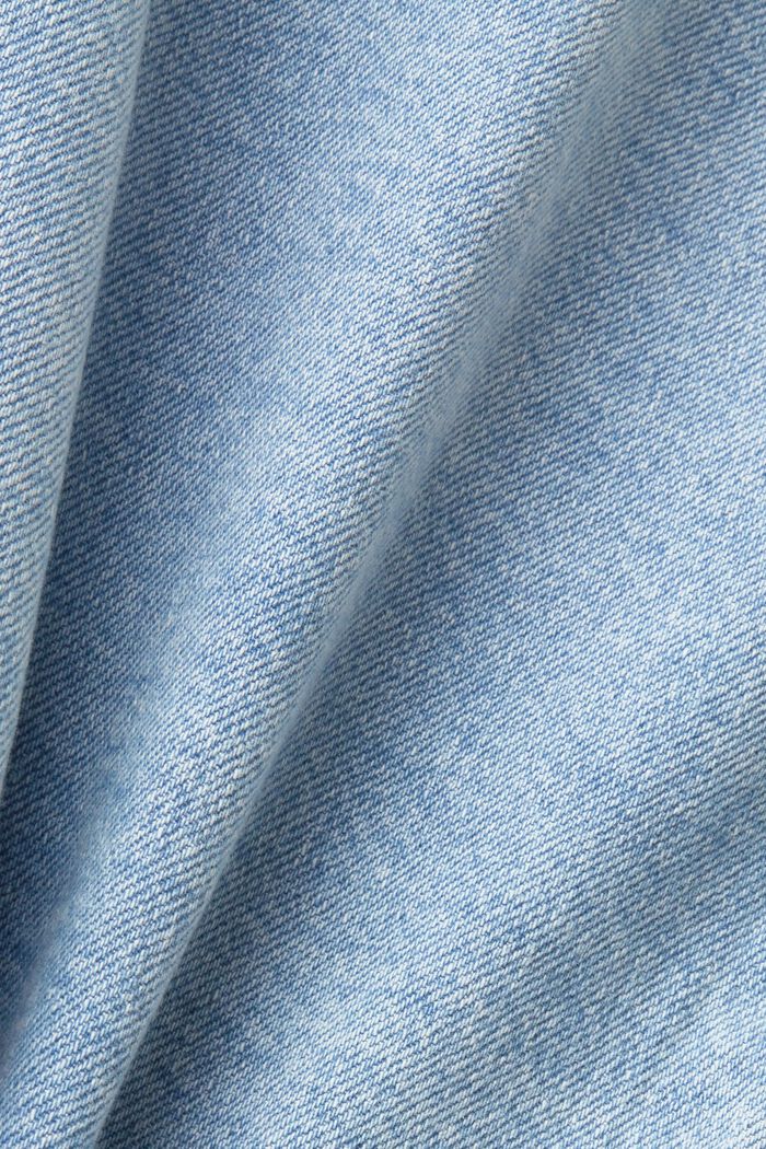 Verkürzte Jeansjacke mit fransigem Besatz