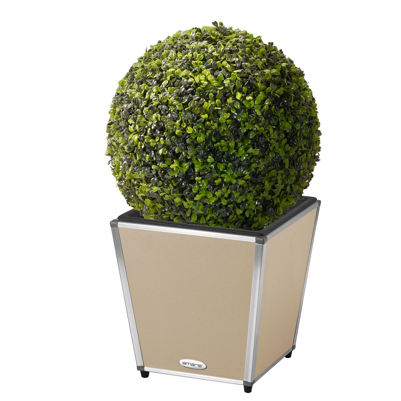 Weles AMARE Fiberglas Design Pflanzgefäß PUR 33 x 33 x 34 cm, beige