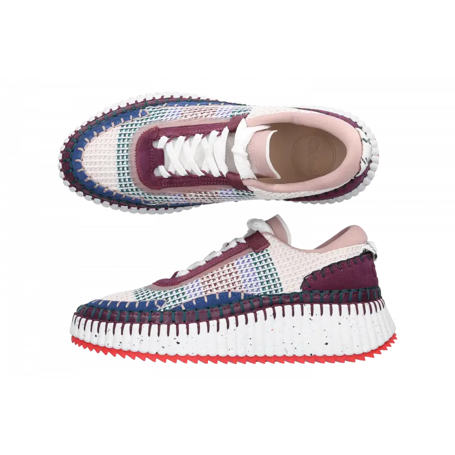 Chloé - Sneaker low NAMA Baumwolle - blau