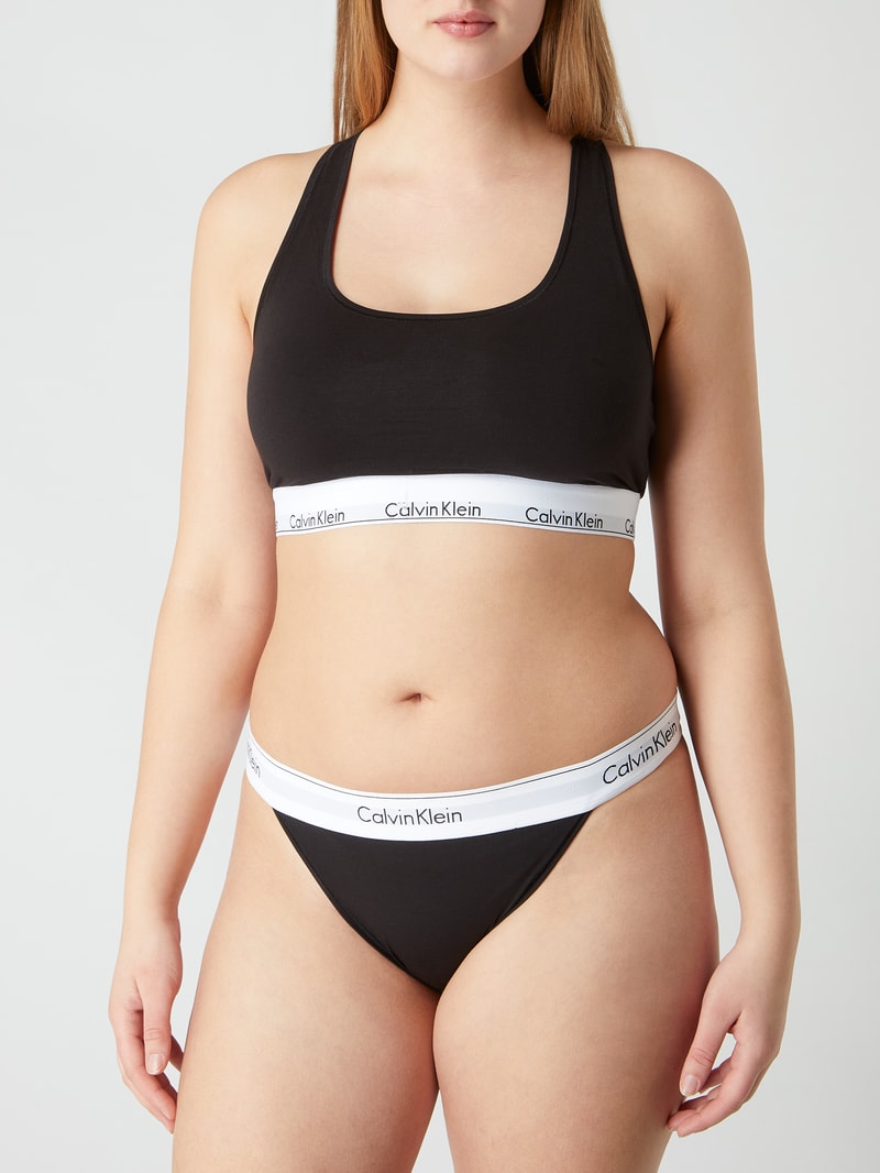 Slip aus Baumwollmischung in schwarz