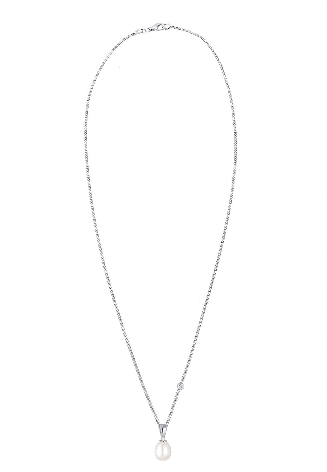 Elegancki damski wisiorek w kształcie łzy Elli DIAMONDS z perłami hodowlanymi słodkowodnymi i diamentem (0,03 ct.) w srebrze próby 925/1000