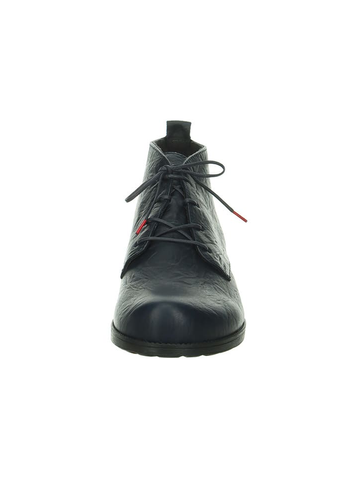 Think! Leder-Ankle-Boots in Dunkelblau günstig kaufen