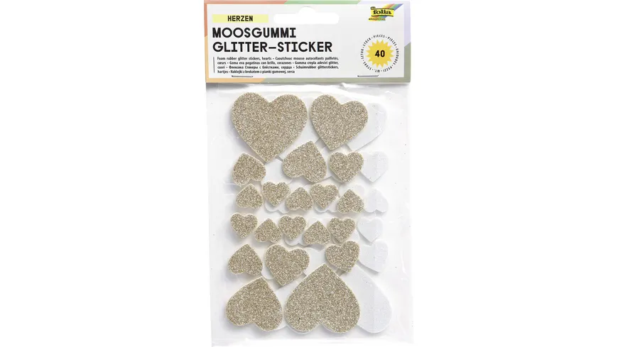 folia Glitter-Moosgummi Herzen