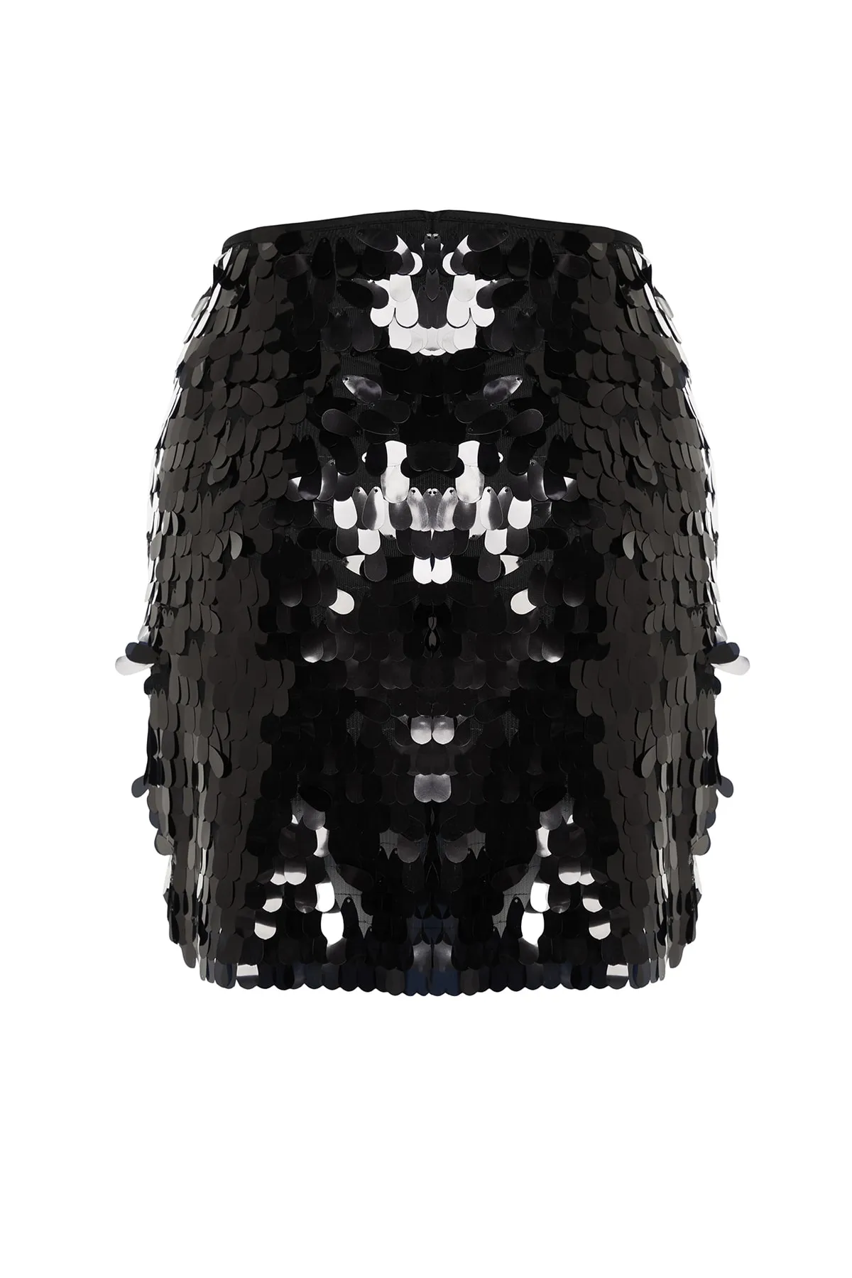 Trendyol Collection  Schwarzer Minirock mit Glitzerpailletten TPRSS23ET00029