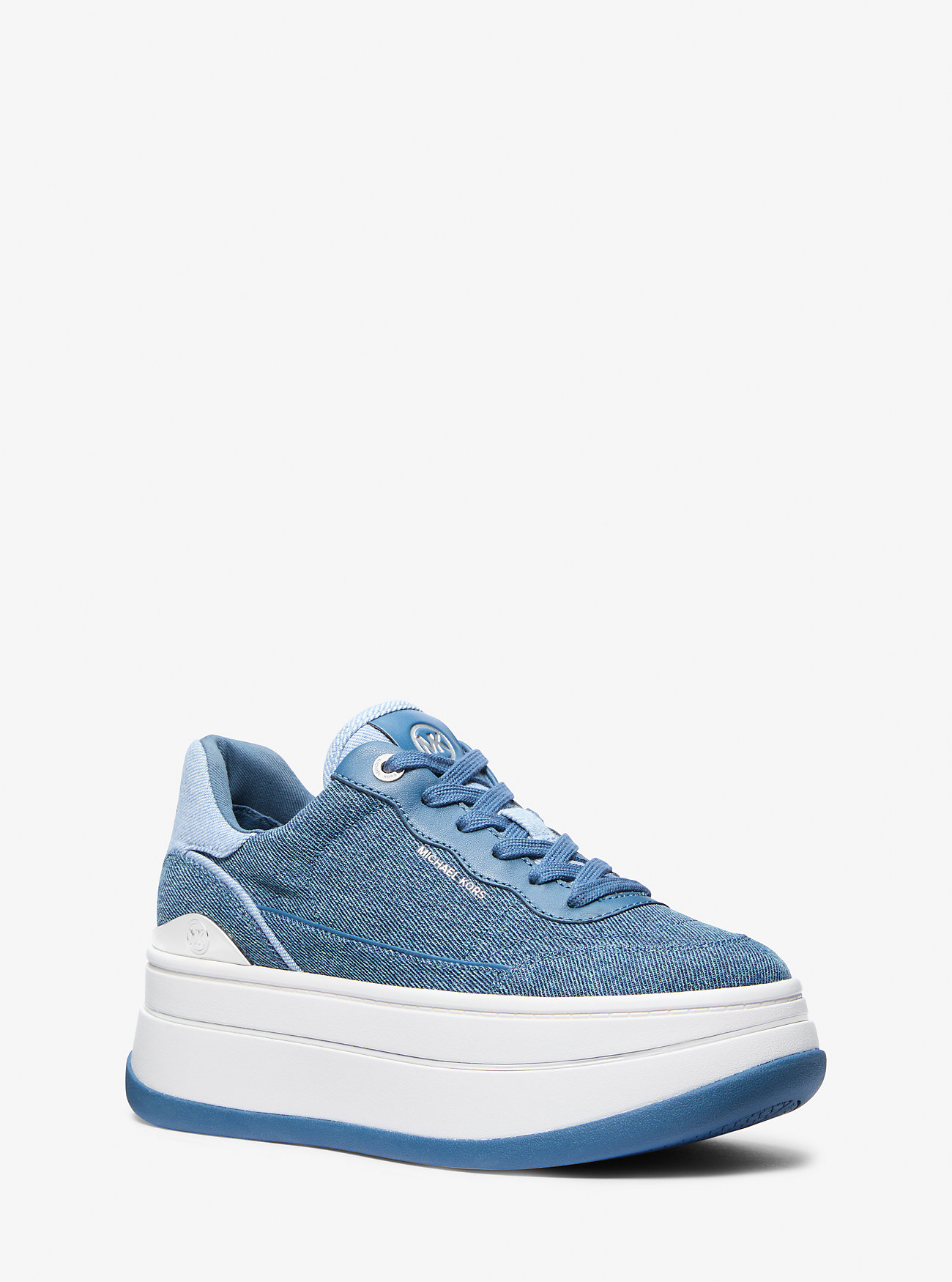 Sneakers Hayes in denim bicolore con plateau - UNION WASH
