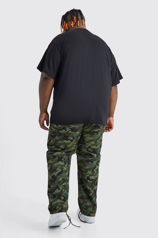 Plus lockere Camouflage Cargo-Hose mit Schnür-Detail