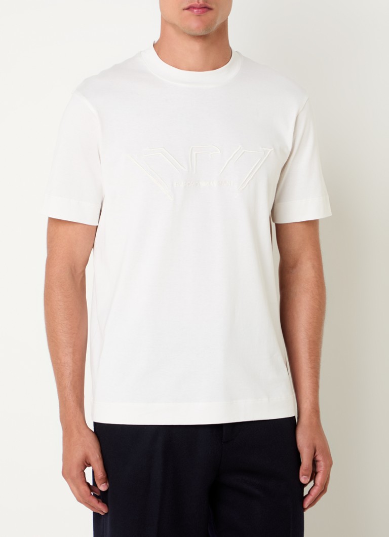 Tricou Emporio Armani cu logo brodat