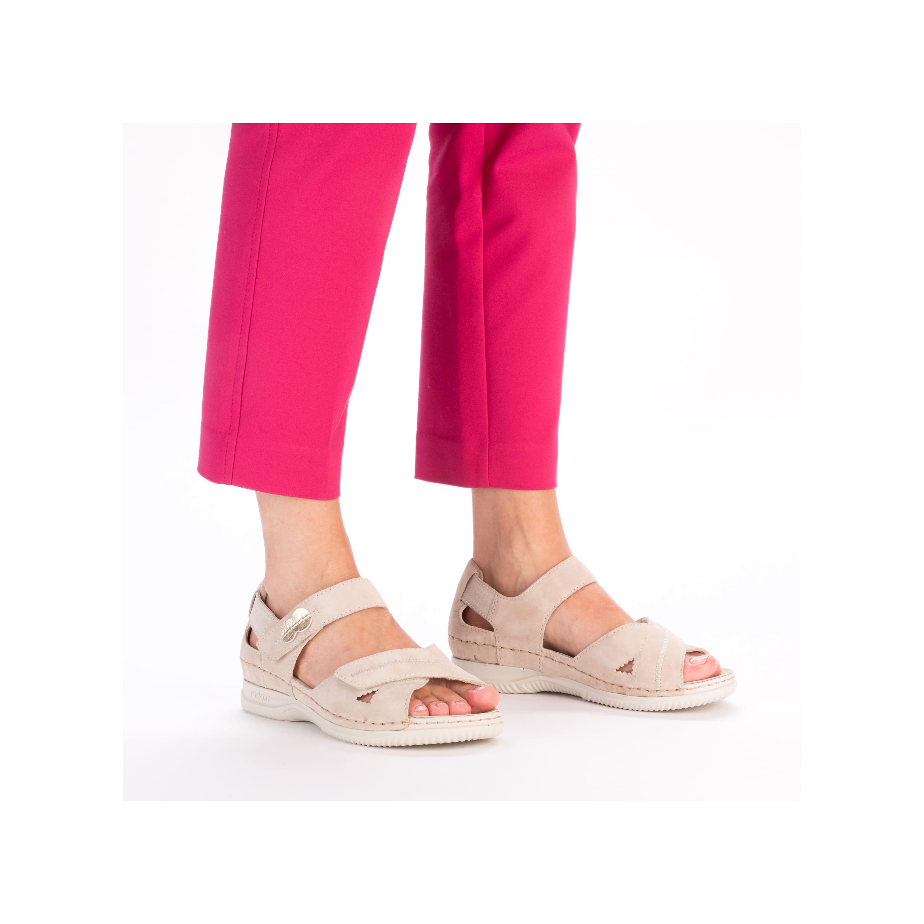 Rieker Damen Riemchensandalen hellbeige