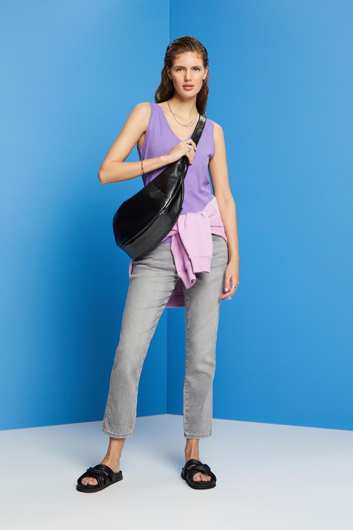 Boyfriend-Jeans mit Kordelzugbund