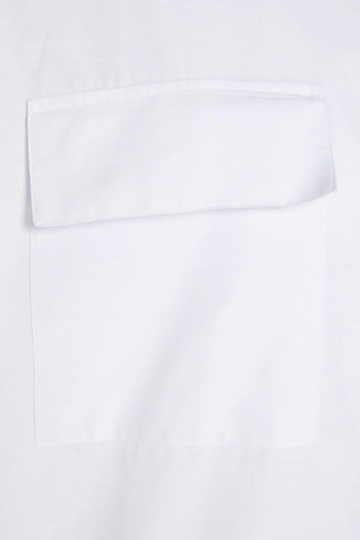 Trendyol Modest  Weißes Hemd aus gewebter Baumwolle mit verstellbaren Ärmeln und Kordelzugdetail TCTSS23TG00011