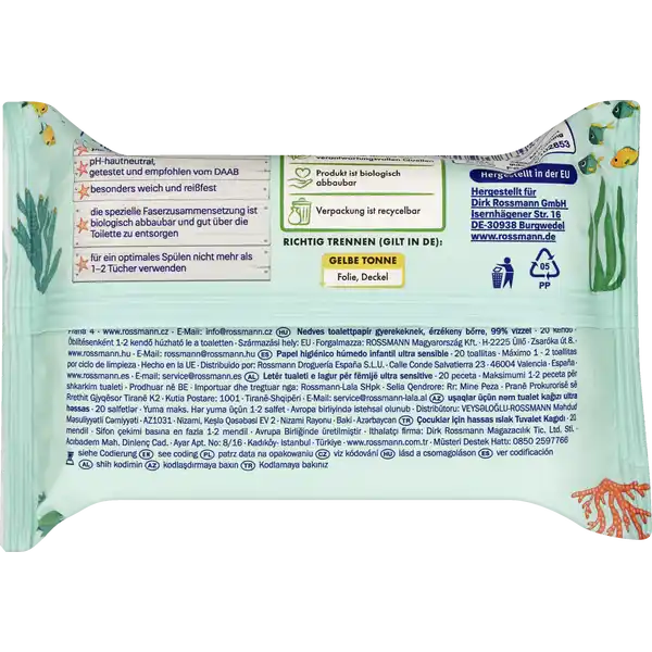 feuchte Toilettentücher Sensitiv Kids