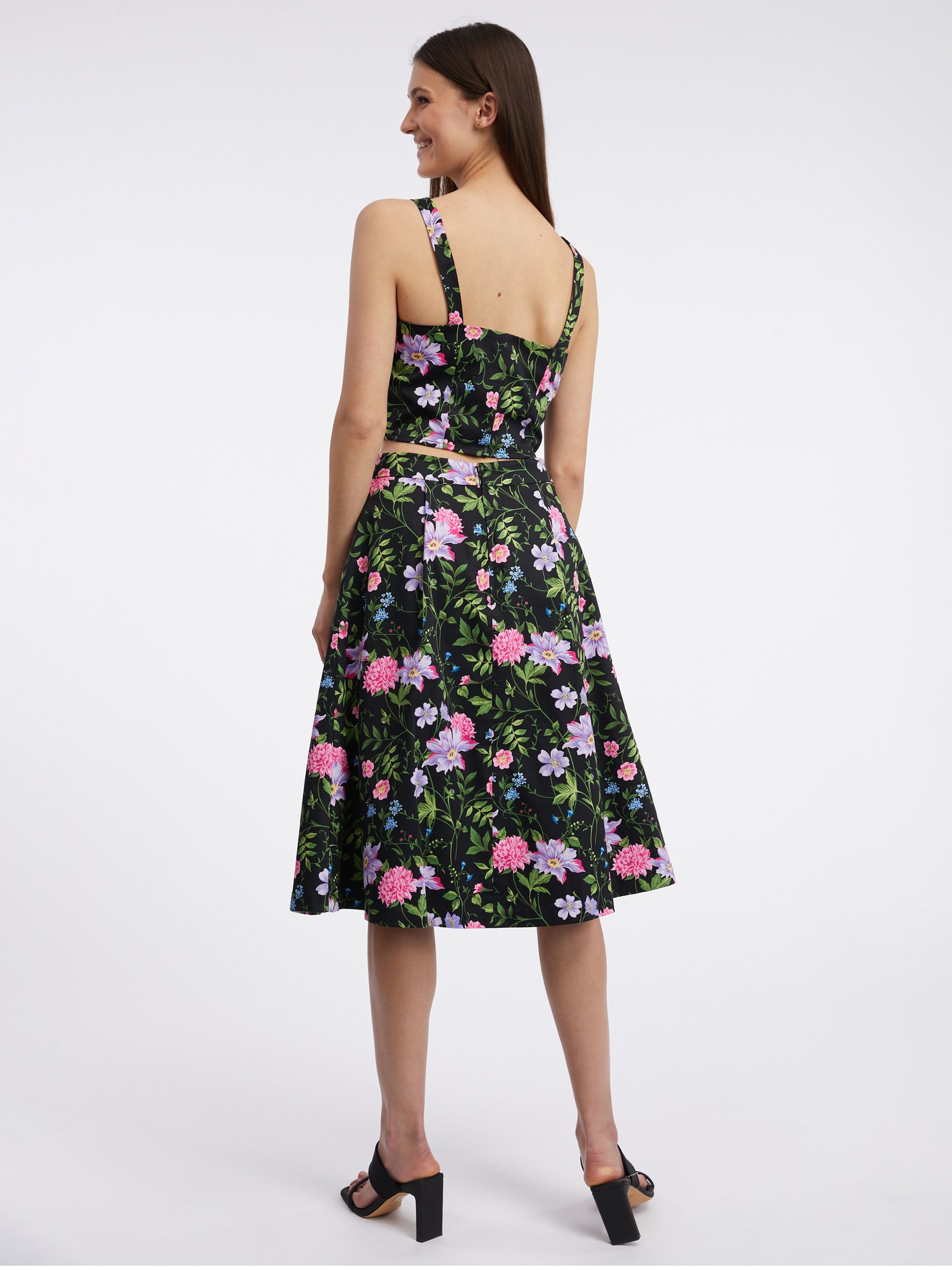 Schwarzes Damen-Blumen-Top ORSAY