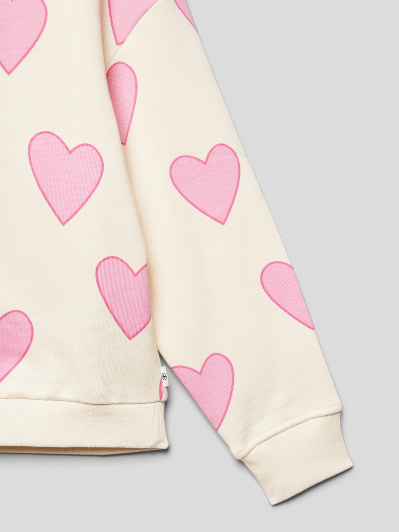Sweatshirt mit Allover-Muster in ecru
