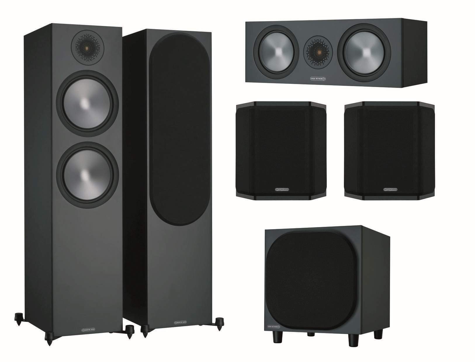 MONITOR AUDIO Bronze 6G Cinema 500 schwarz Lautsprecher-Set 5.1 5.1 Soundsystem (nicht zutreffend, 5.1 Heimkino Set)