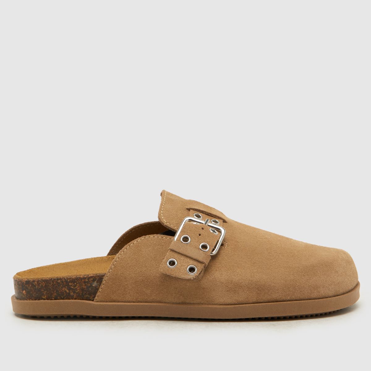 Schuh Tabbie zárt orrú öszvér szandál natúr színben