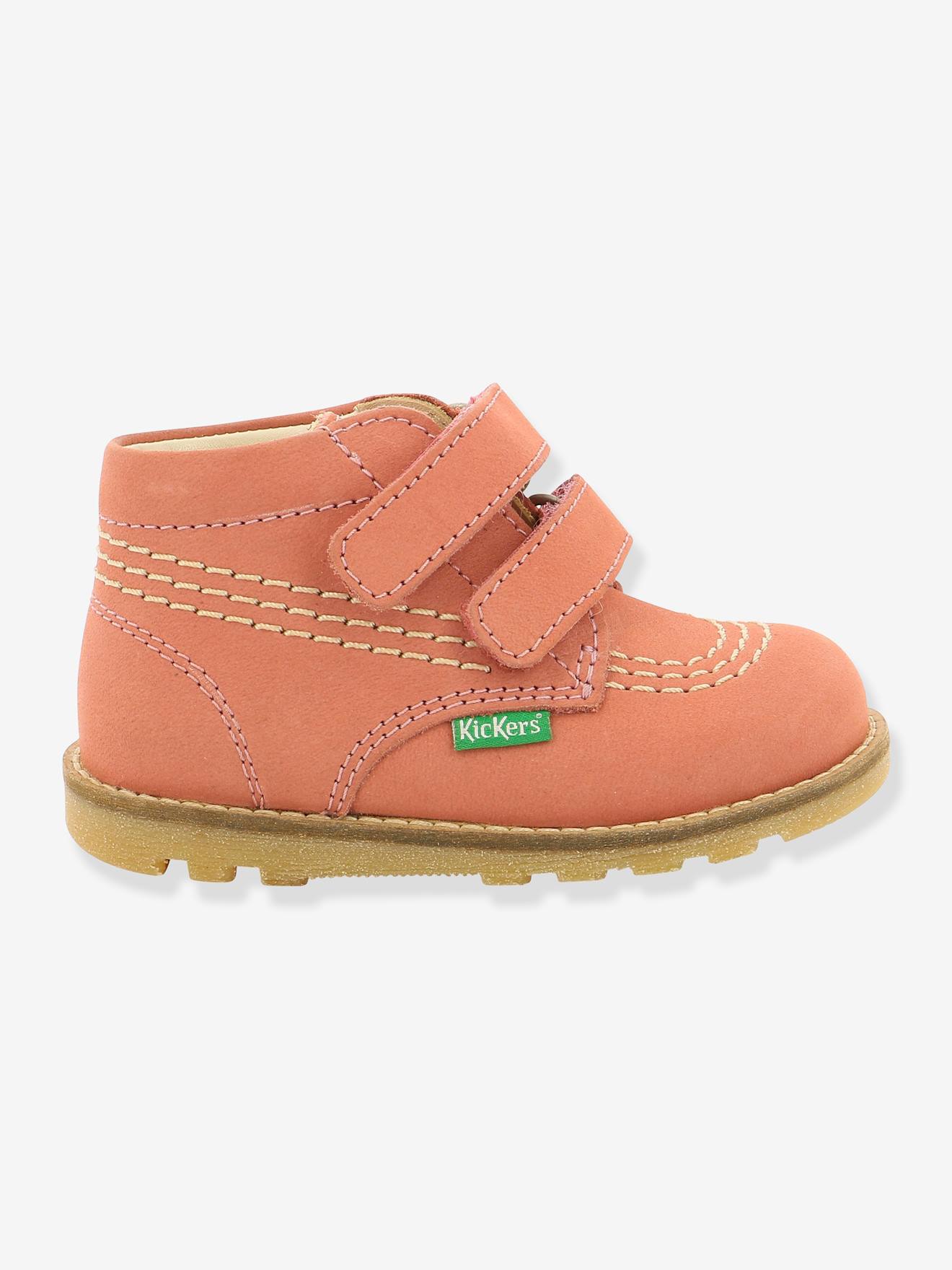 Bottillons cuir bébé fille Nonomatic KICKERS® rose antique