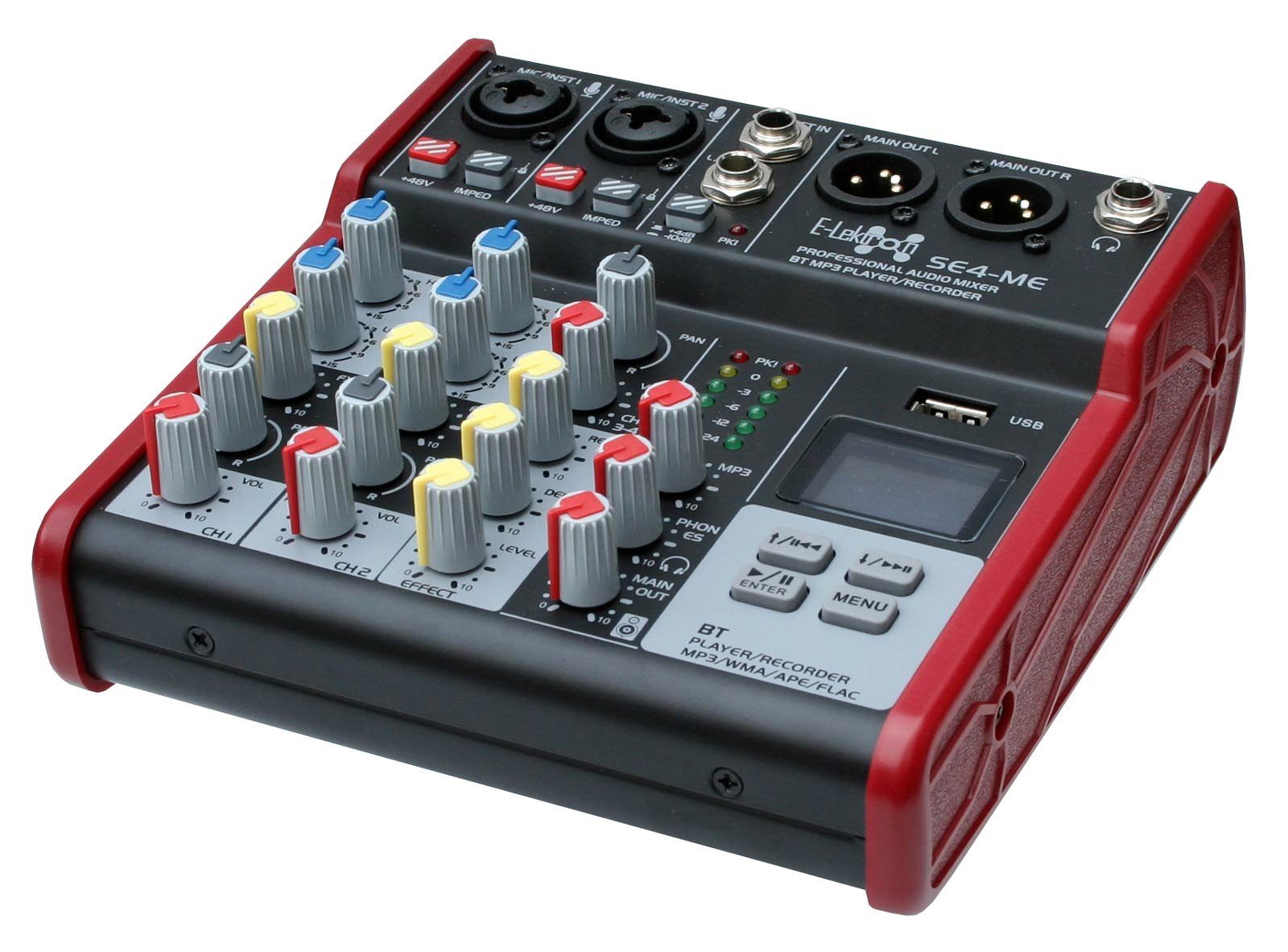 E-Lektron Mischpult SE- Live, (4-tlg), Mikrofon-/Instrument-Kanäle, Stereo-Kanal, LCD-Display