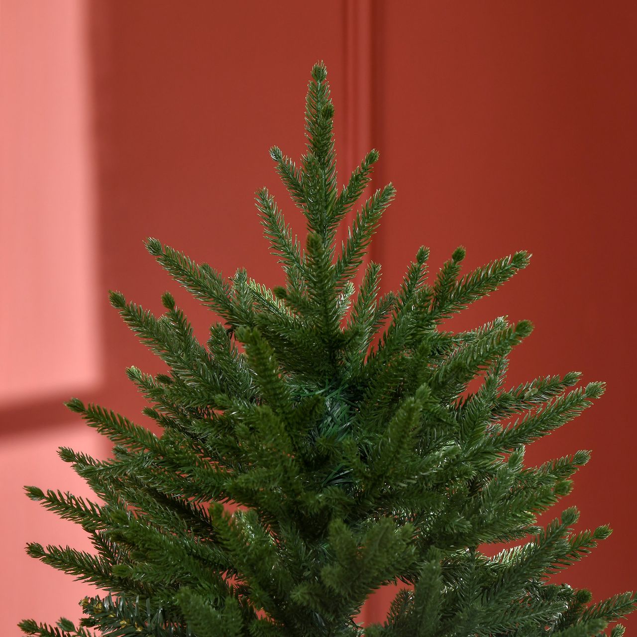 HOMCOM 180 cm Weihnachtsbaum Künstlich Naturgetreu Dichte Zweige Kunsttanne Tannenbaum mit 4030 Astspitzen realistisches Aussehen für Weihnachtsfest Grün