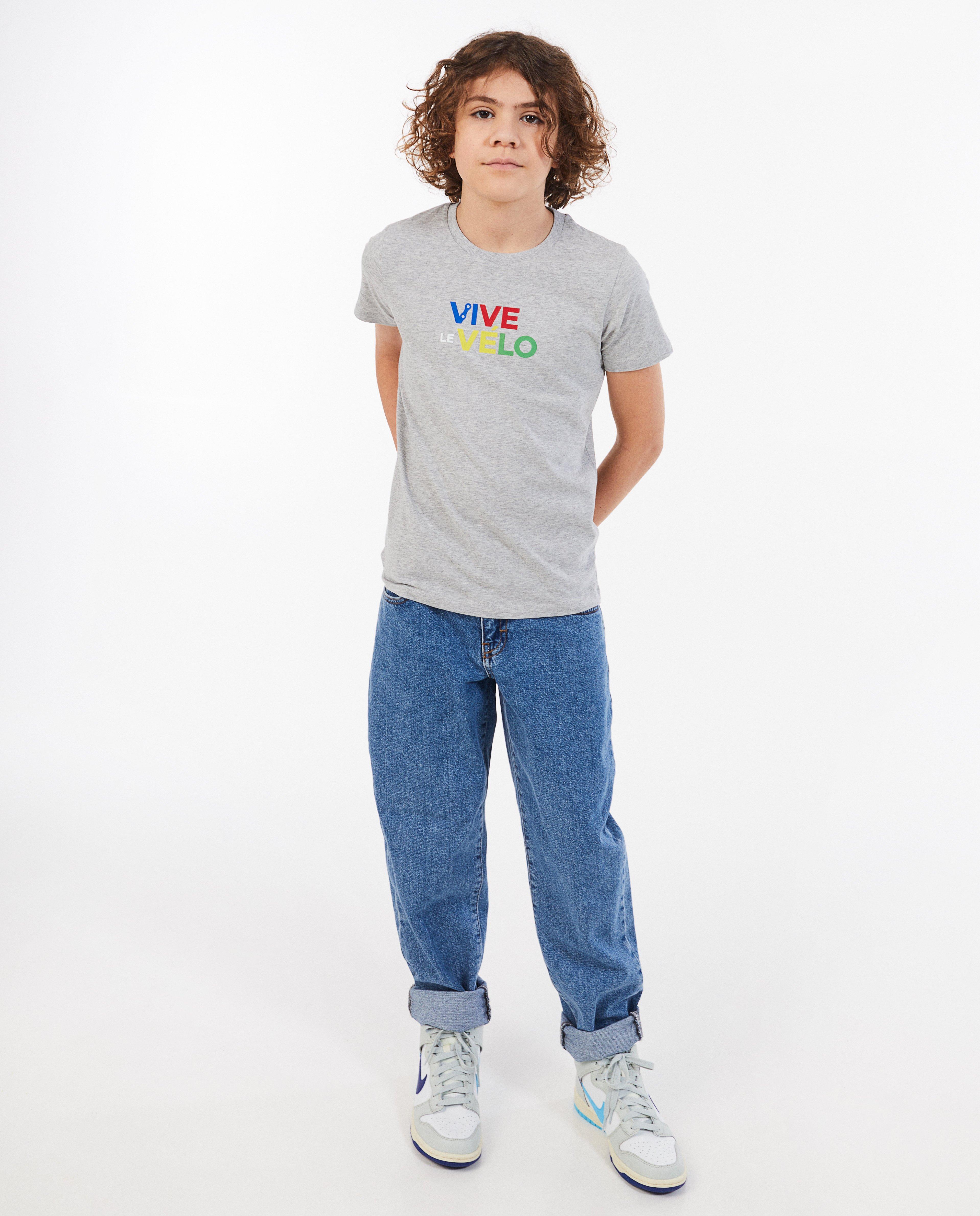 Tricou Gri Vive le Vélo Vive le Vélo, 4-14 ani gri