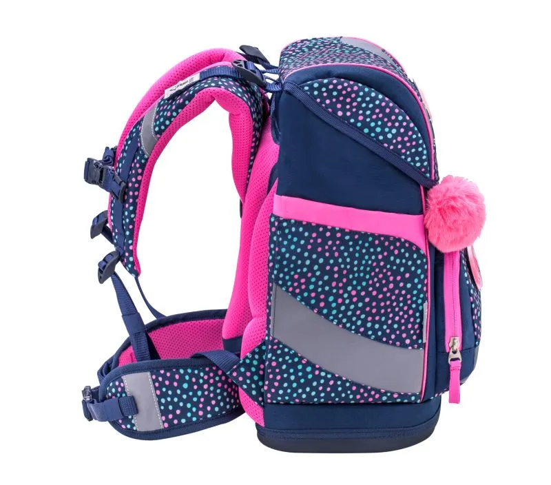 Belmil Smarty Schulranzen Set 5-teilig mit 6 Patches - Amazing Polka Dot 2
