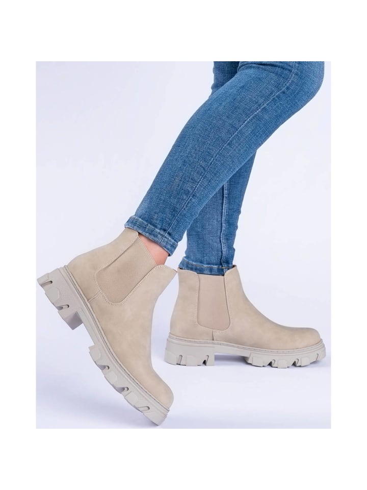palado Chelsea Boots in Cream/Cream günstig kaufen