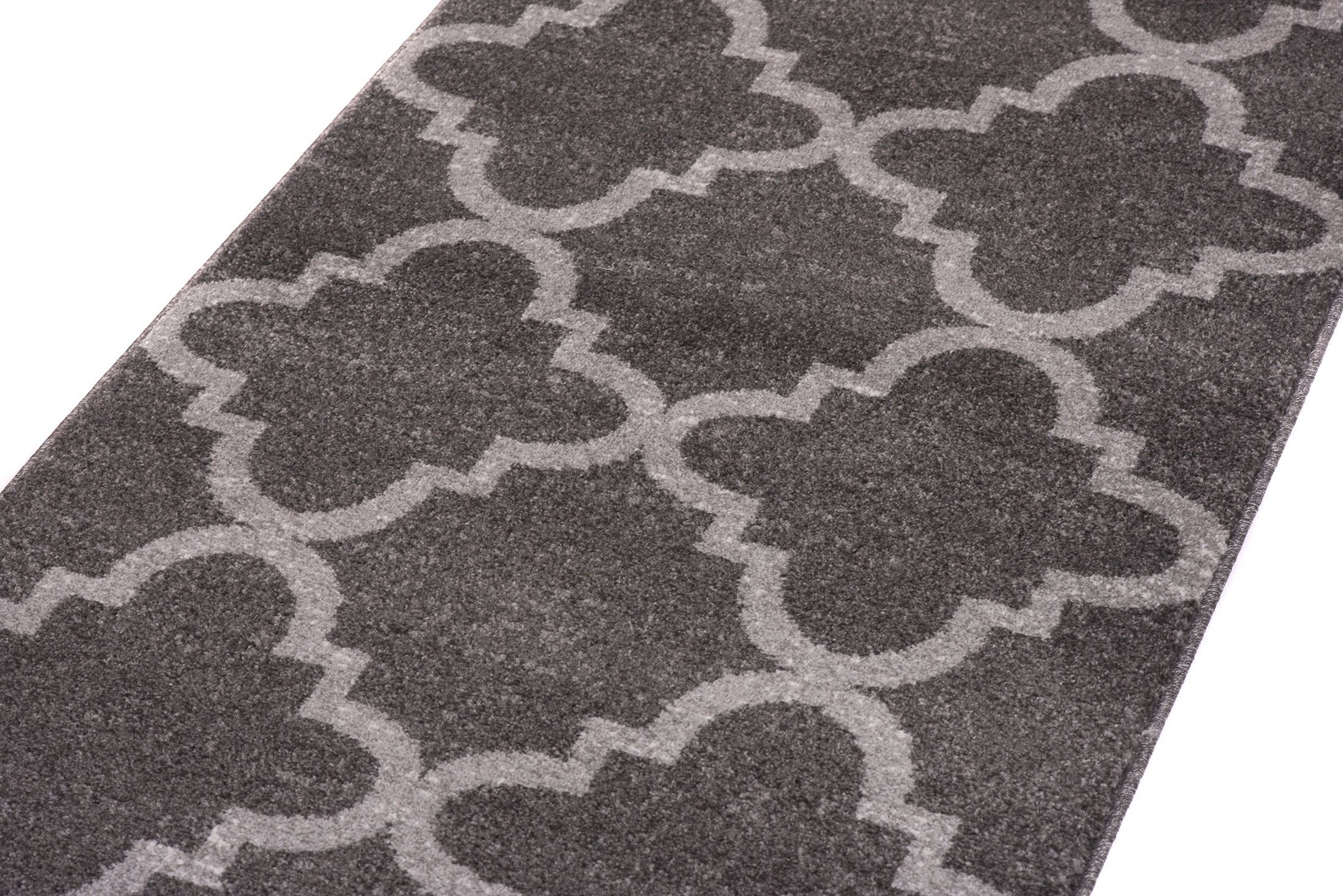 Läufer Läufer Flurläufer Modern für Vorzimmer, Küche - Grau, Mazovia, 100 x 100 cm, Kurzflor, Meterware, Höhe 10 mm, Kurzflor - niedrige Florhöhe