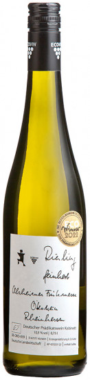 2021 Alsheimer Frühmesse Riesling feinherb, unser Ecowinner 2022 feinherb Bio - Ökologischen Weingut Theo Schütte