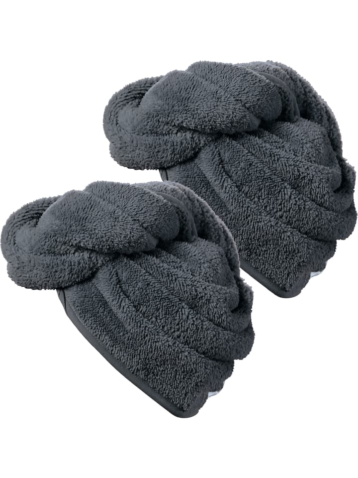 Erwin Müller Frottier Turban 2er-Pack in anthrazit günstig kaufen onesize