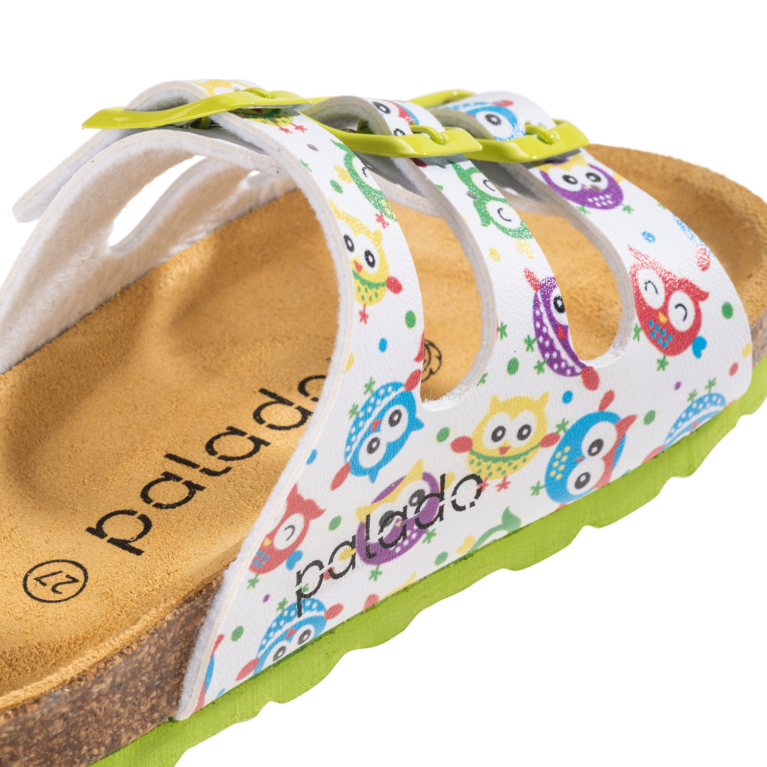 Palado Capri Kids, Pantoletten, Kinder, Print Weiß Grün