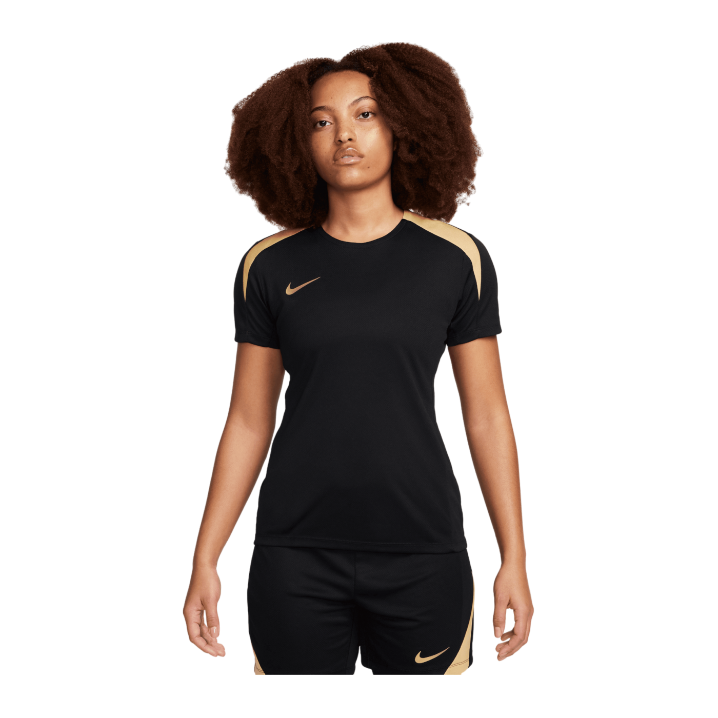Nike Strike Trainingshirt Damen Schwarz Gold F011