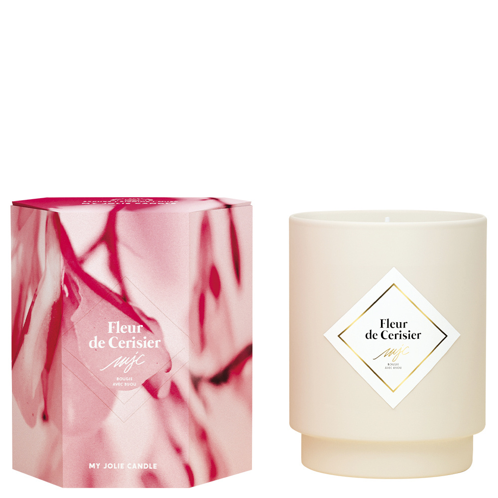 my jolie candle Bougie bracelet argent fleur de cerisier Bougie