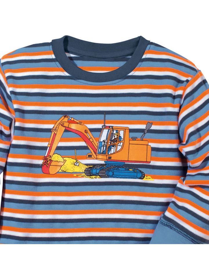 Erwin Müller Interlock-Jersey Kinder-Schlafanzug 2er-Pack in rauchblau/marine günstig kaufen