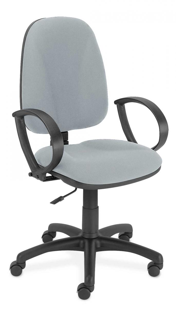 BRB Bürodrehstuhl Economy mit Armlehnen, grau