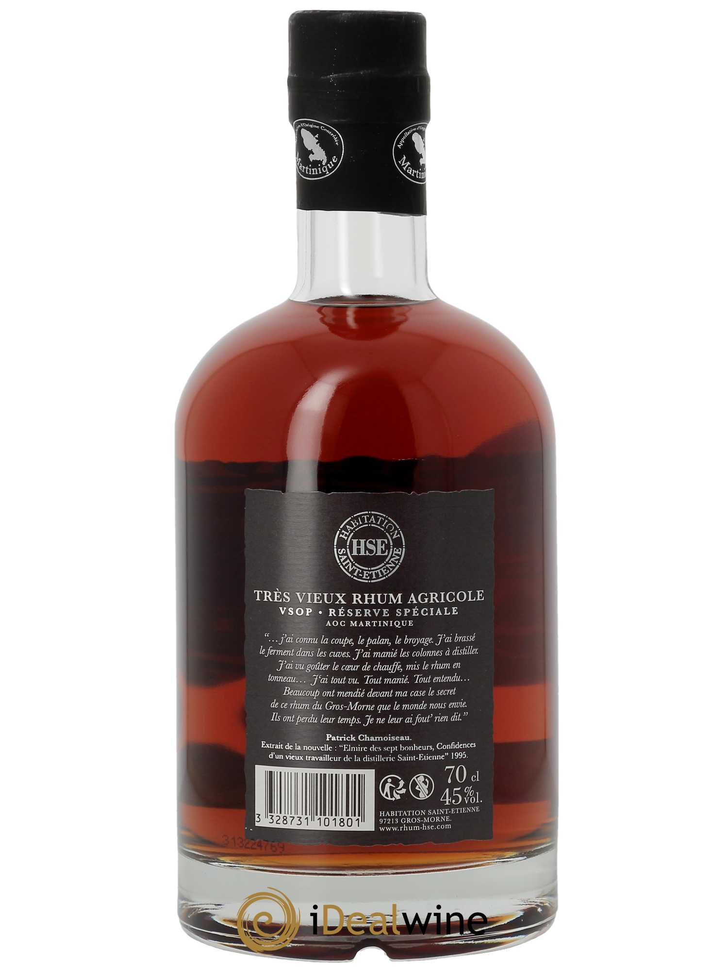 Rhum HSE Très Vieux Rhum Agricole VSOP (70cl)  - Lot de 1 Bouteille
