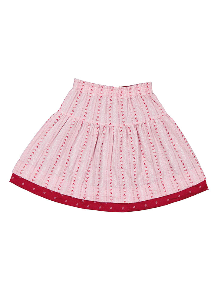 Isartrachten Wende-Trachtenrock in Rot/ Rosa günstig kaufen