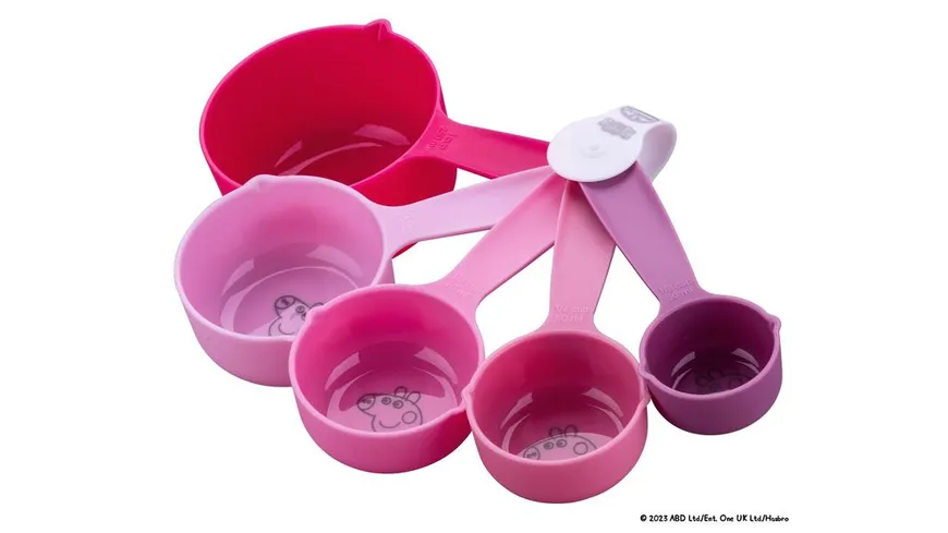 Dr.Oetker Messlöffel-Set Peppa 5-teilig verschiedene Rosatöne
