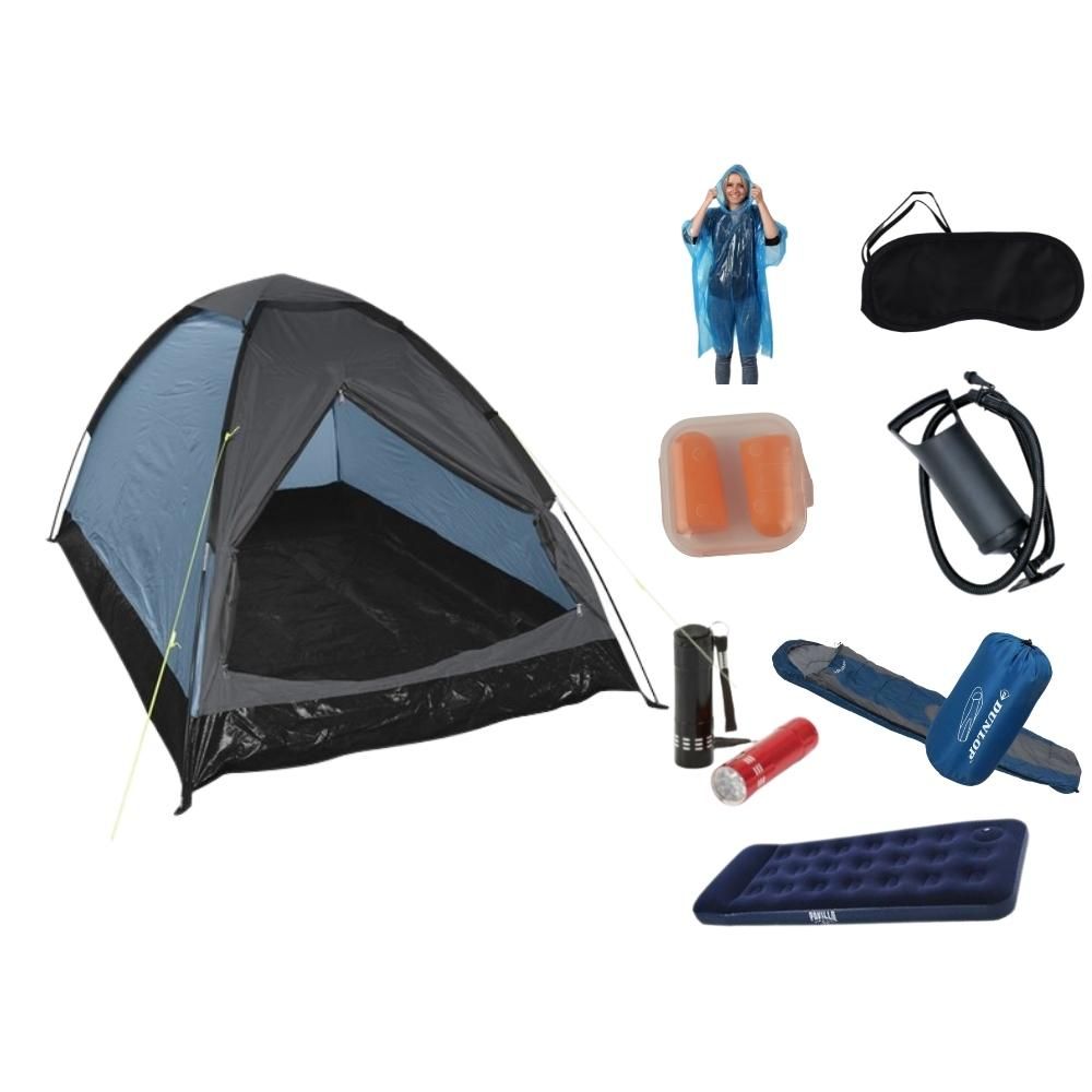 Festbox orange schwarz XL Pop-up-Zelt Festivalpaket