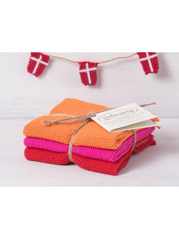 Solwang Wischtuch Orange Pink Rot Kombi 3er Set günstig kaufen onesize
