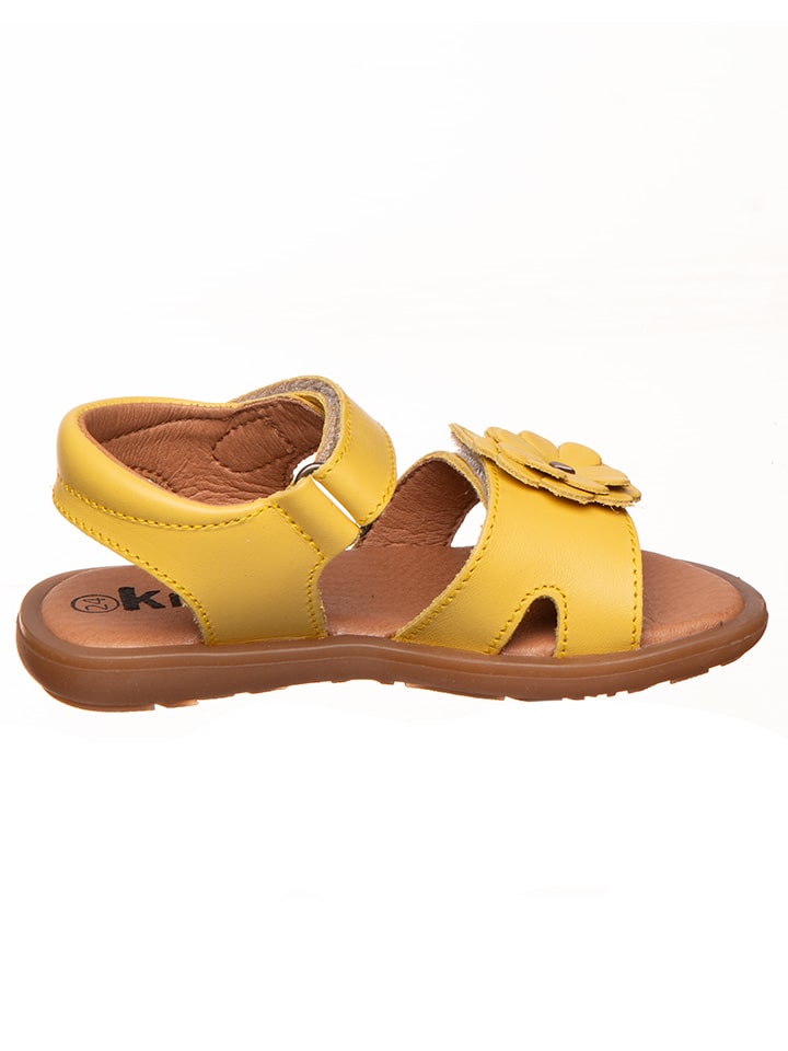 kmins Leder-Sandalen in Gelb günstig kaufen